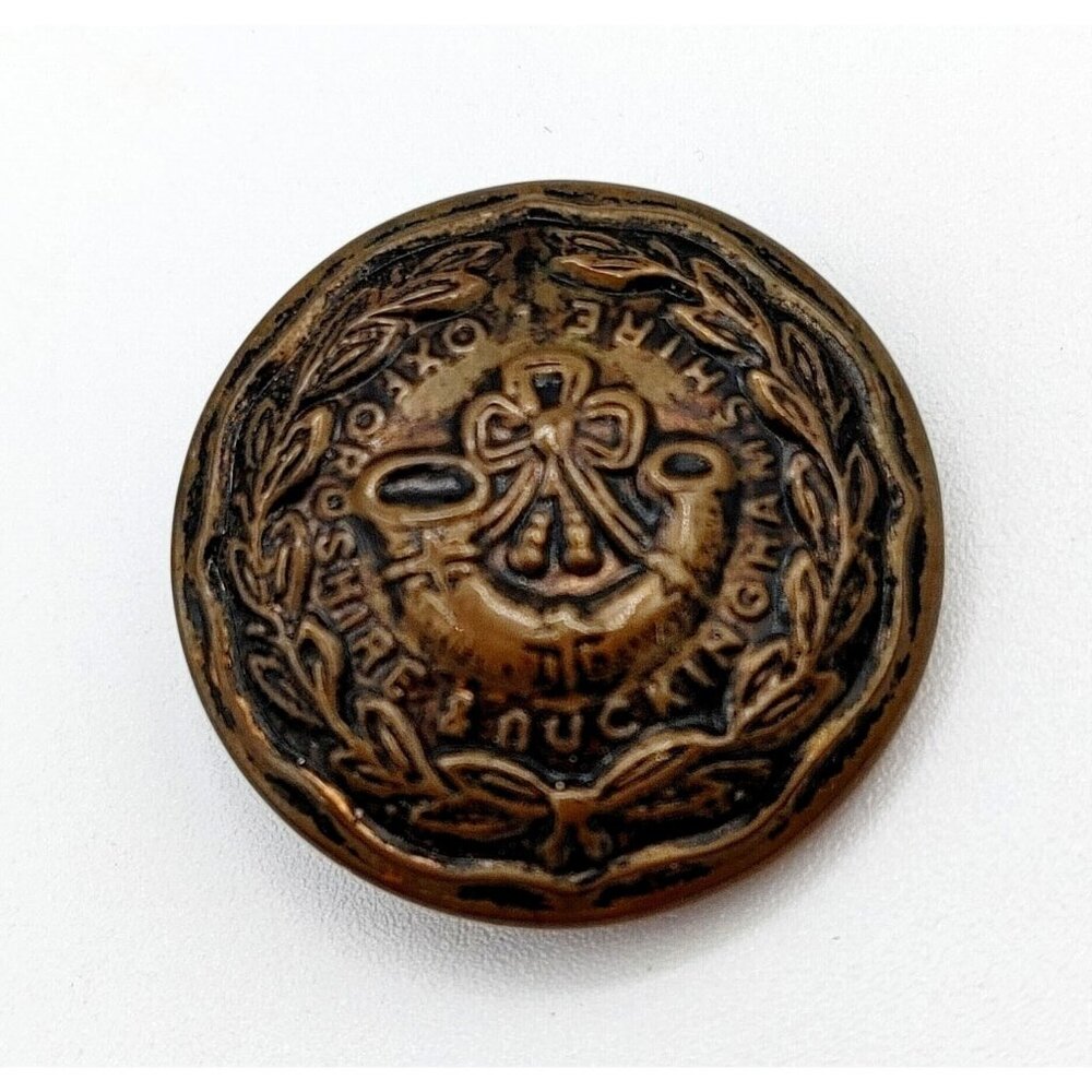 Oxfordshire Buckinghamshire Light Infantry Uniform Button 1880s Great Britain